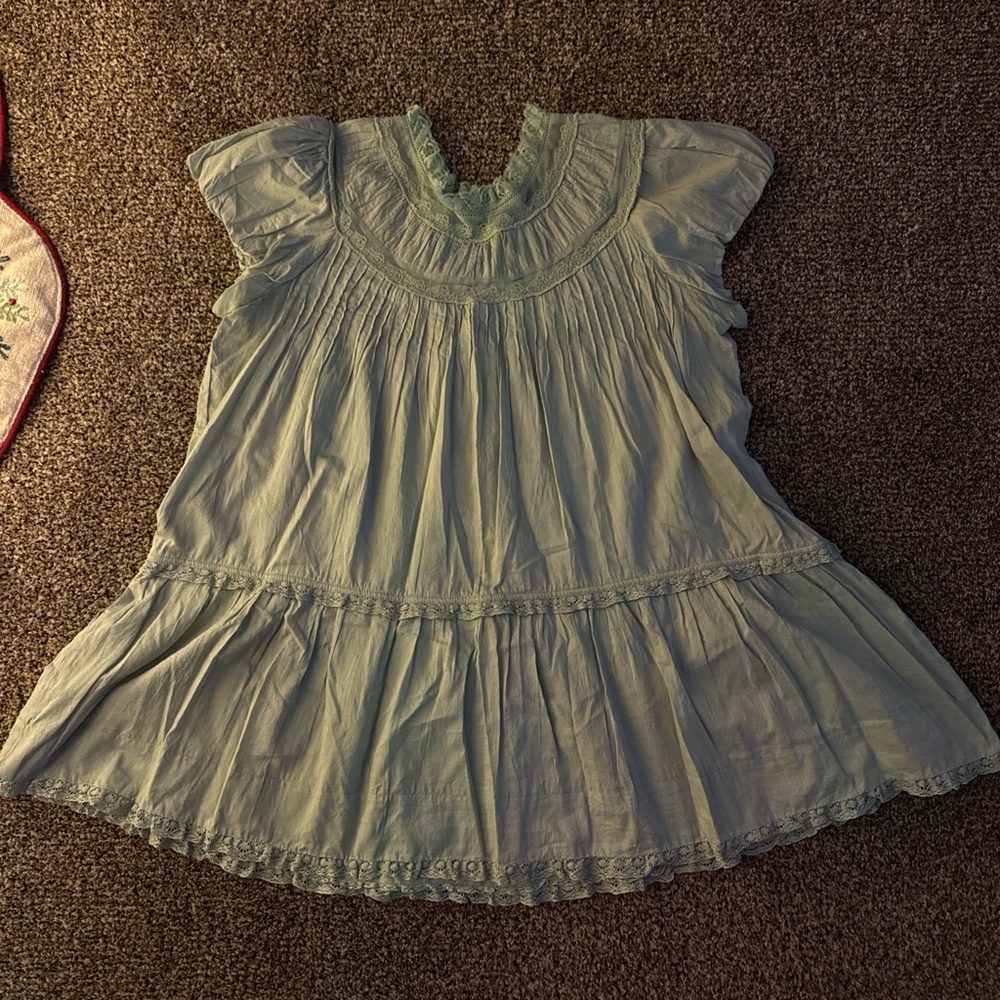 Free People Light sage Mini Dress